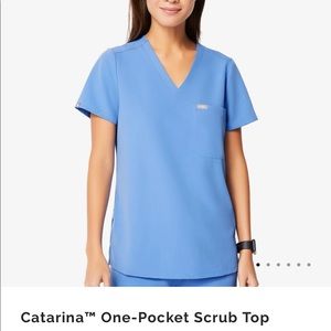 One pocket blue Figs scrub top